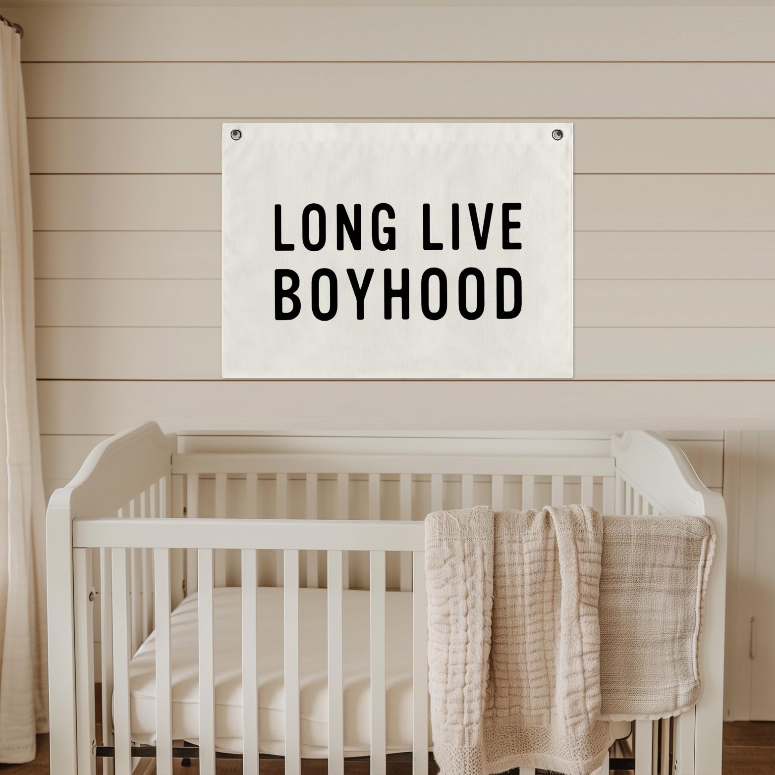 Lightweight canvas wall banner easy hanging