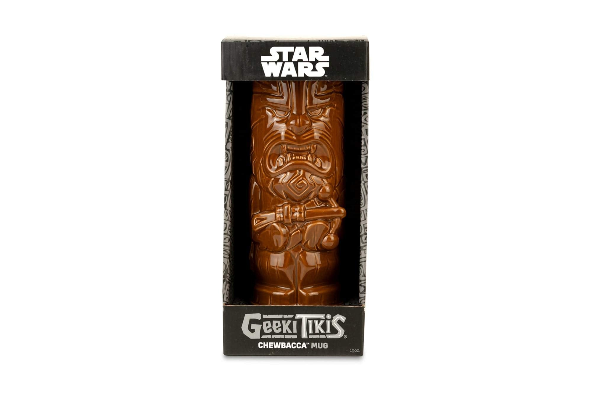 Chewbacca tiki mug side angle display