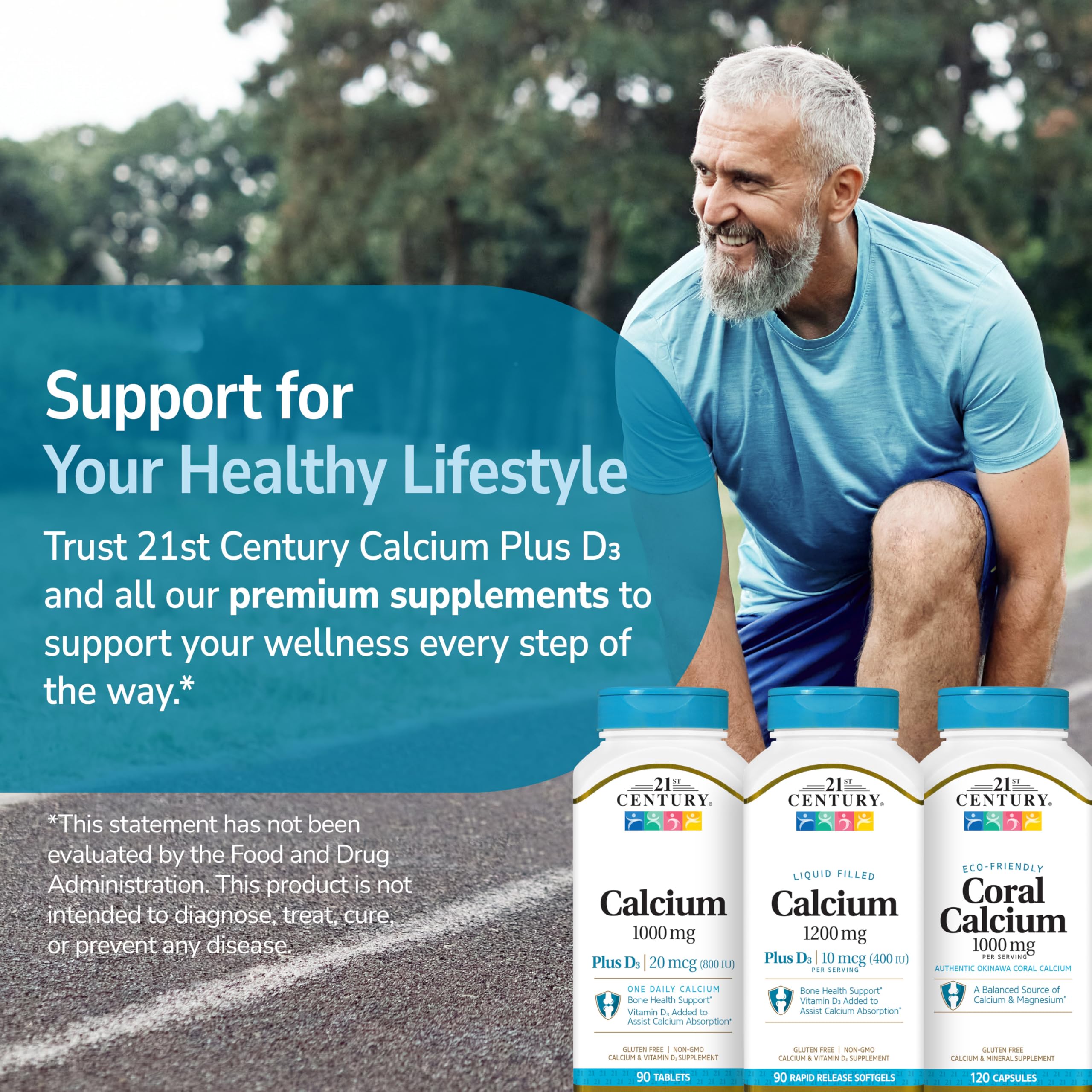 21st-century calcium d3 liquid-filled softgels bottle front