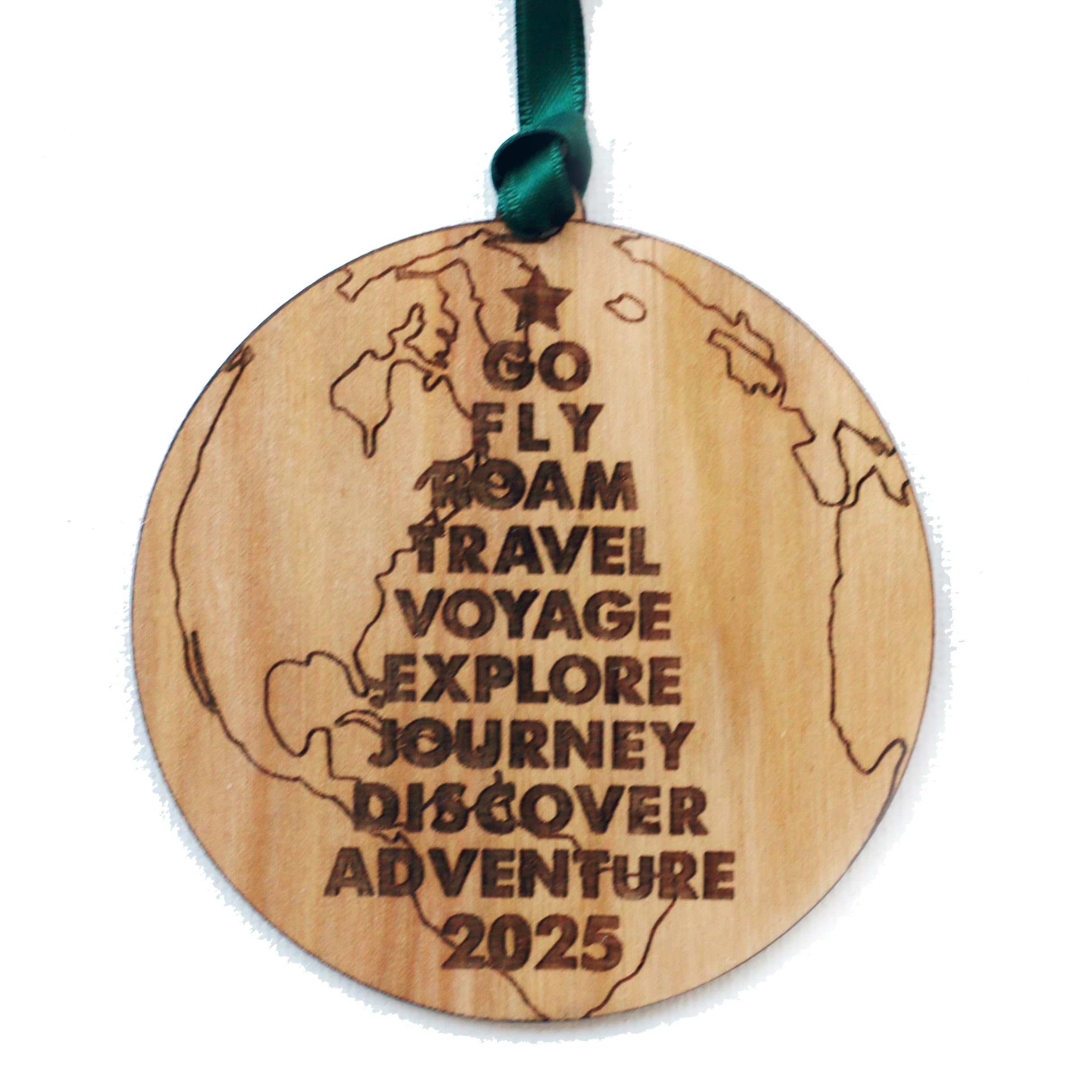 231 Designs travel explorer ornament on birch plywood