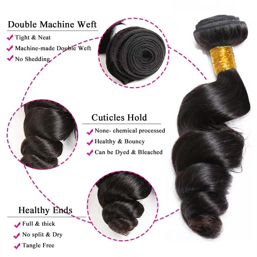 unprocessed brazilian hair extensions 28 inch 50g per bundle image