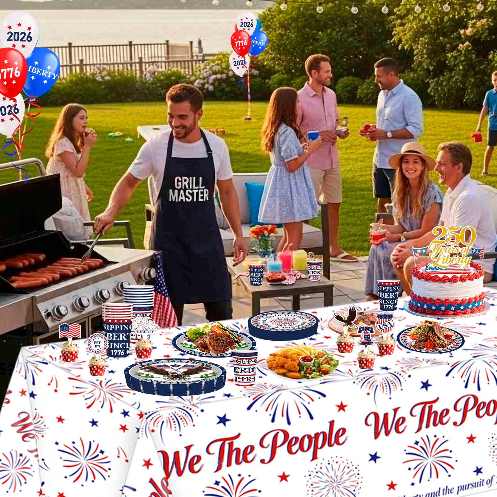 24 dessert plates matching BKYVFDP patriotic kit