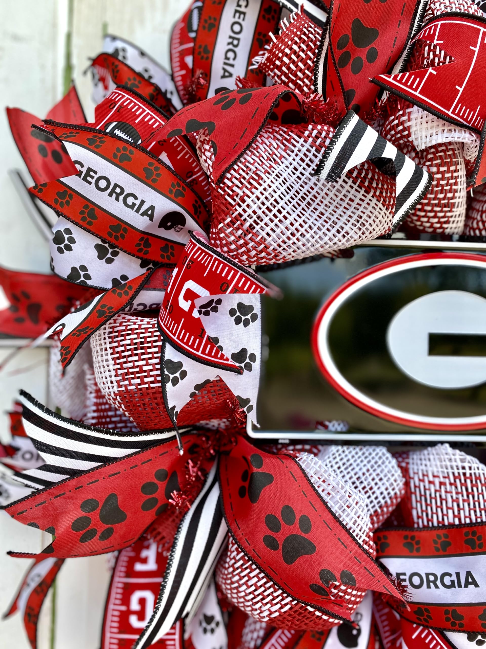 24 inch diameter sports themed Georgia wreath