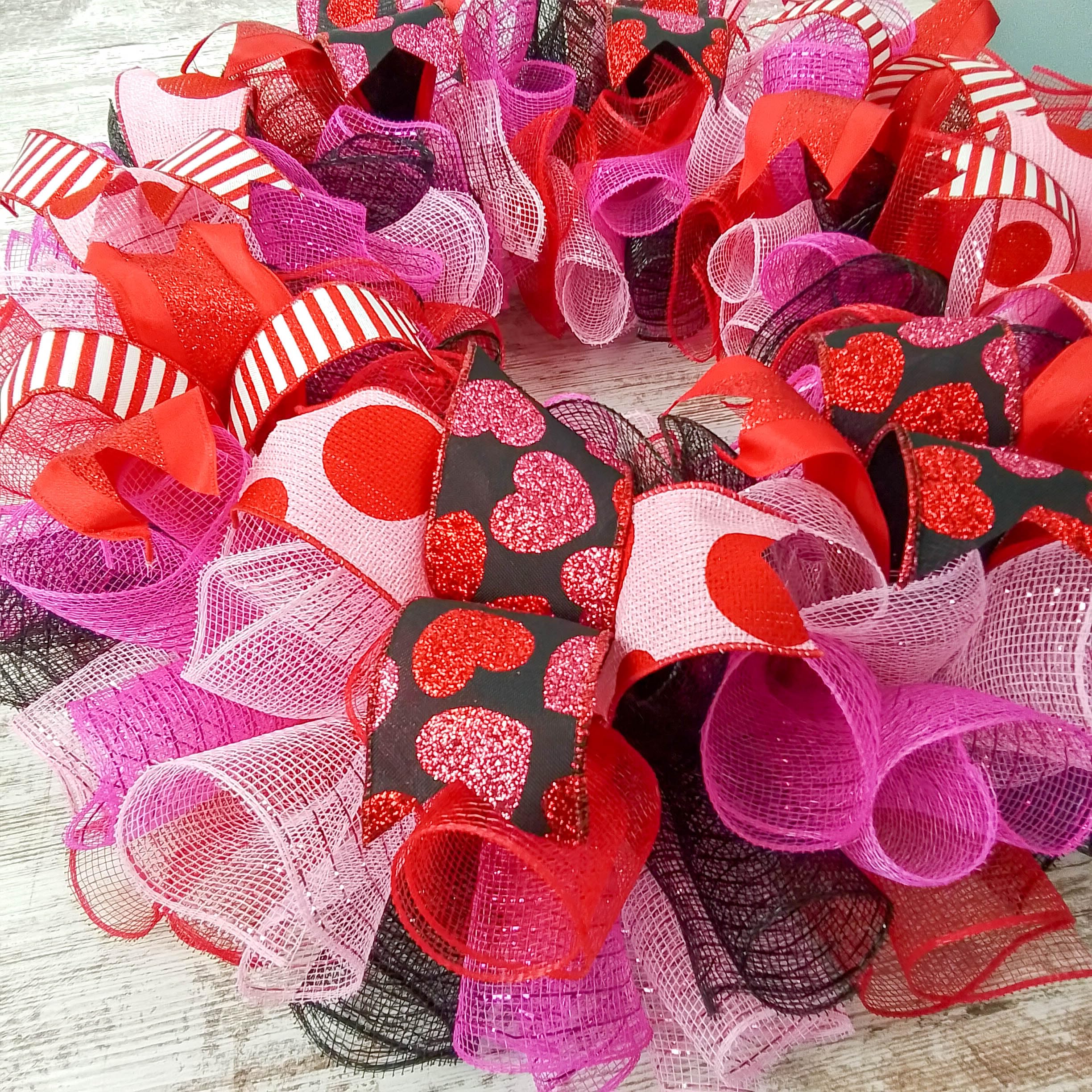 Custom creations option for Bold Valentines Day Wreath V6
