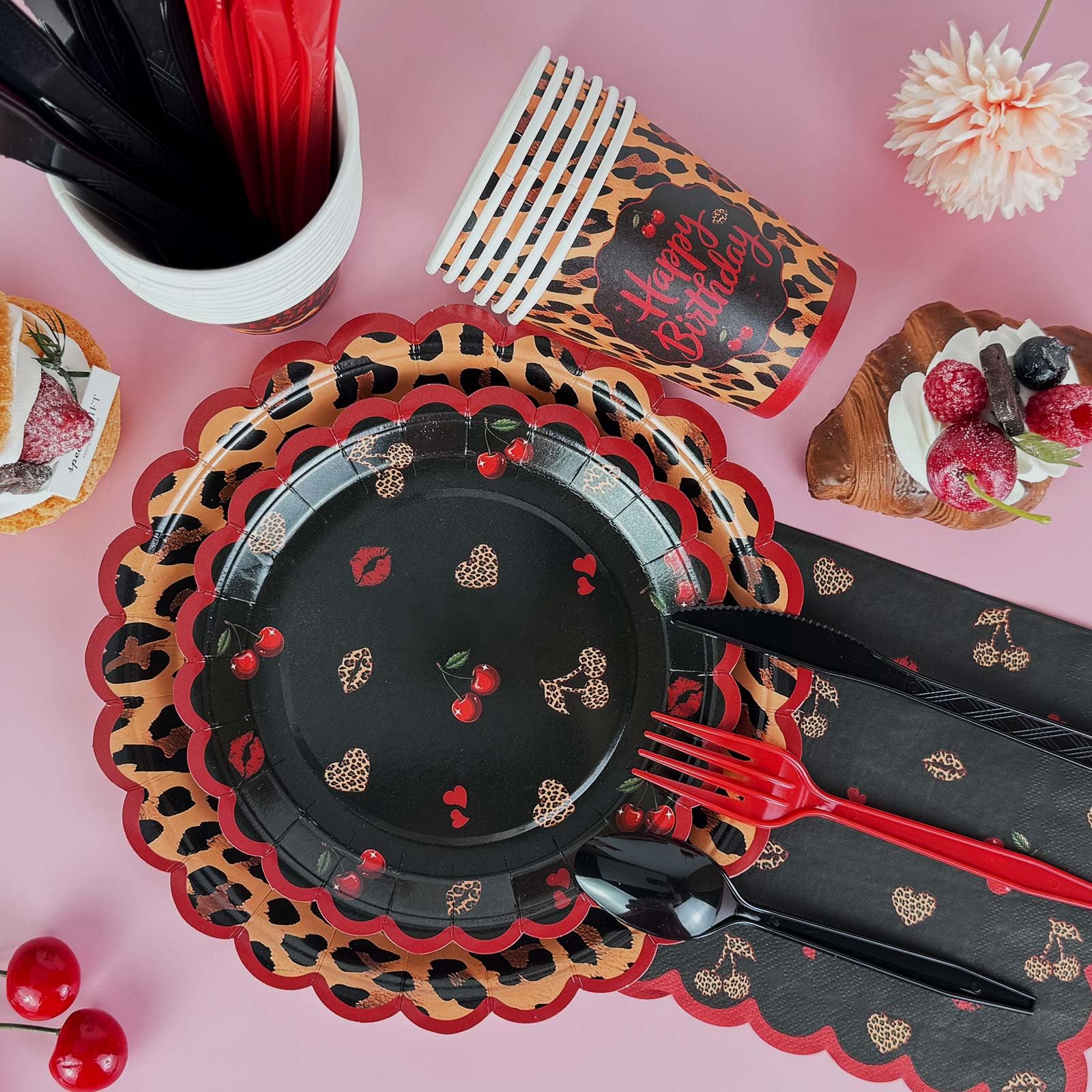 24-piece cutlery set included forks spoons knives