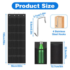 24-pocket Stanley cup organizer hanging over door