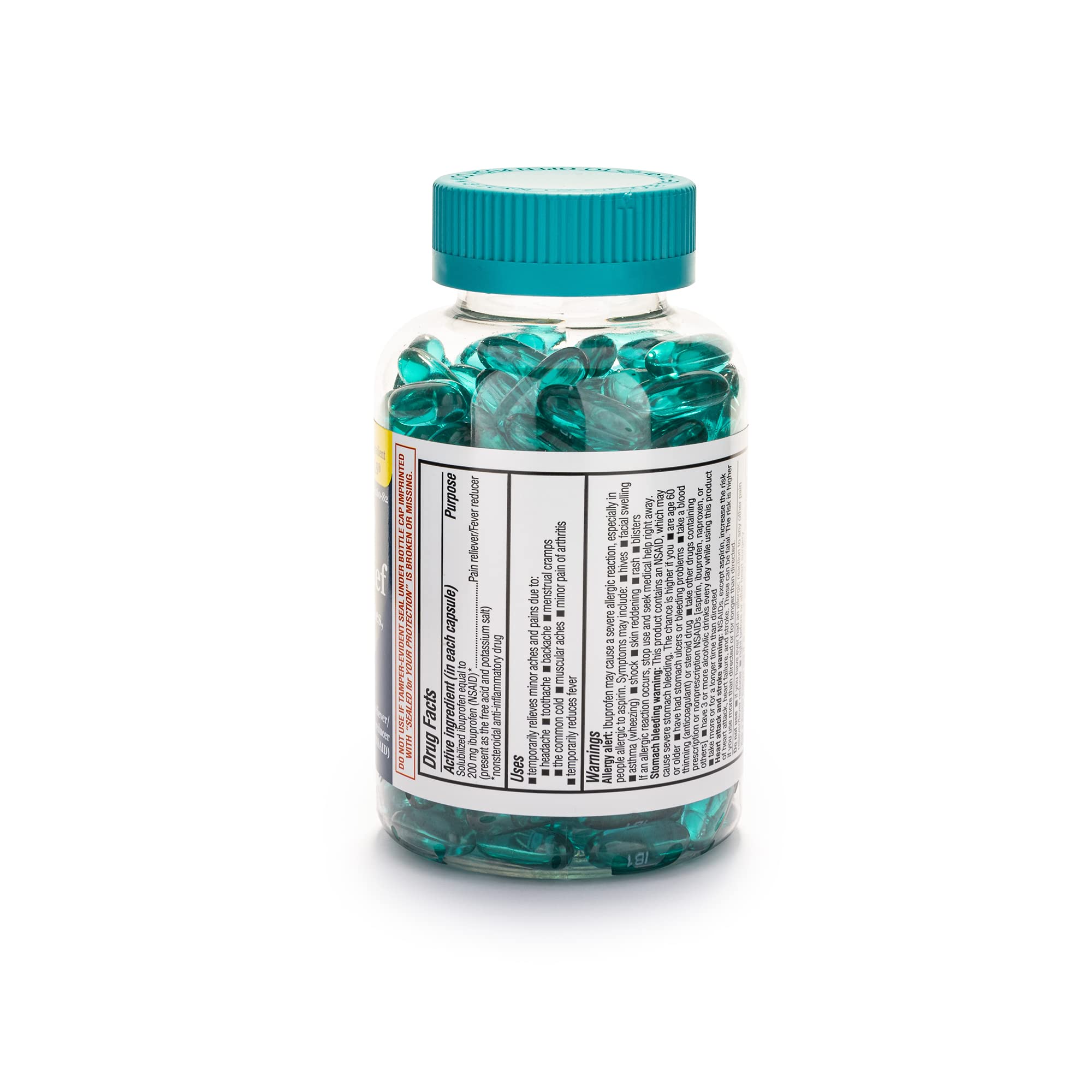 Ibuprofen 200 mg softgels packaging 240 count bottle