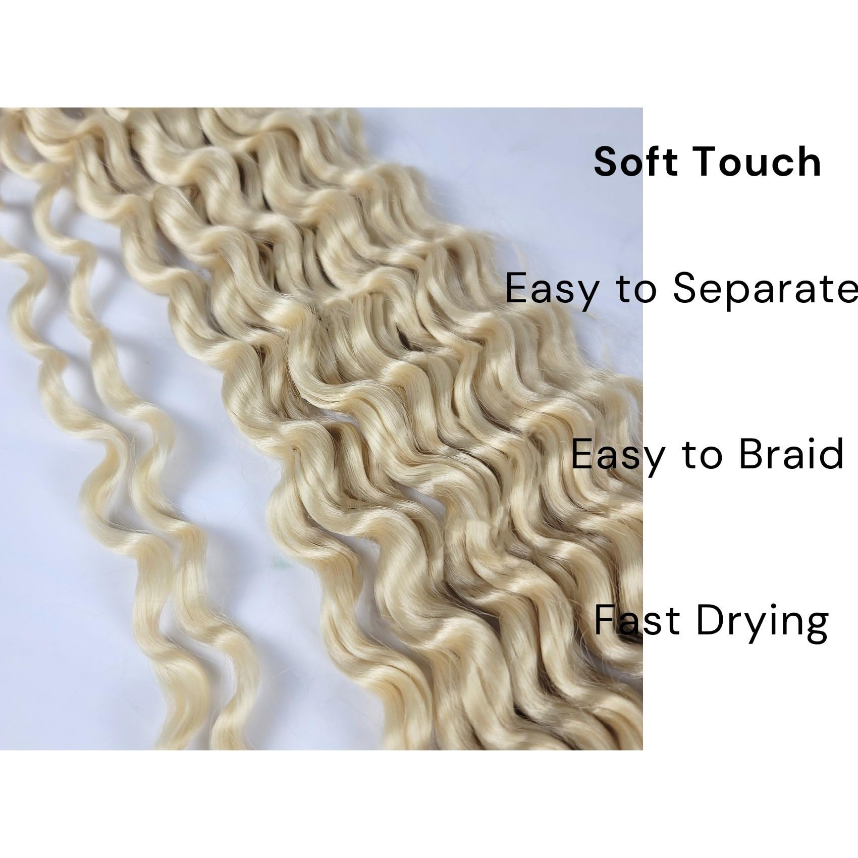 24inch deep wave crochet braiding hair