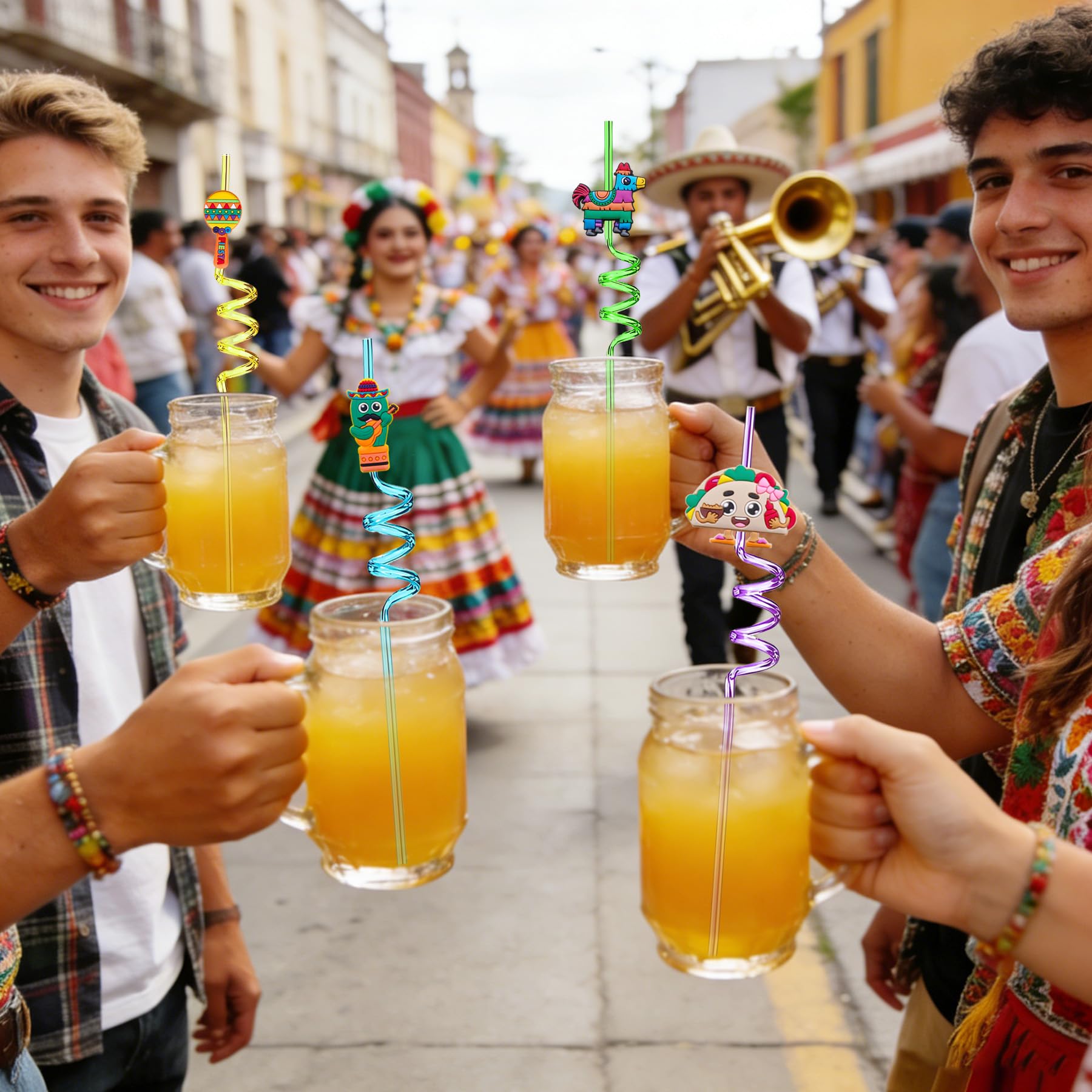 Drinking straw design 3 for Mexican themed event