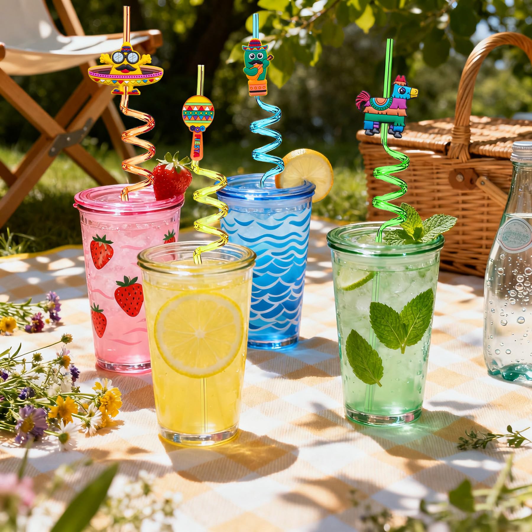 Drinking straw design 6 for fiesta decorations set
