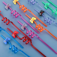 24Pcs video game themed straws set