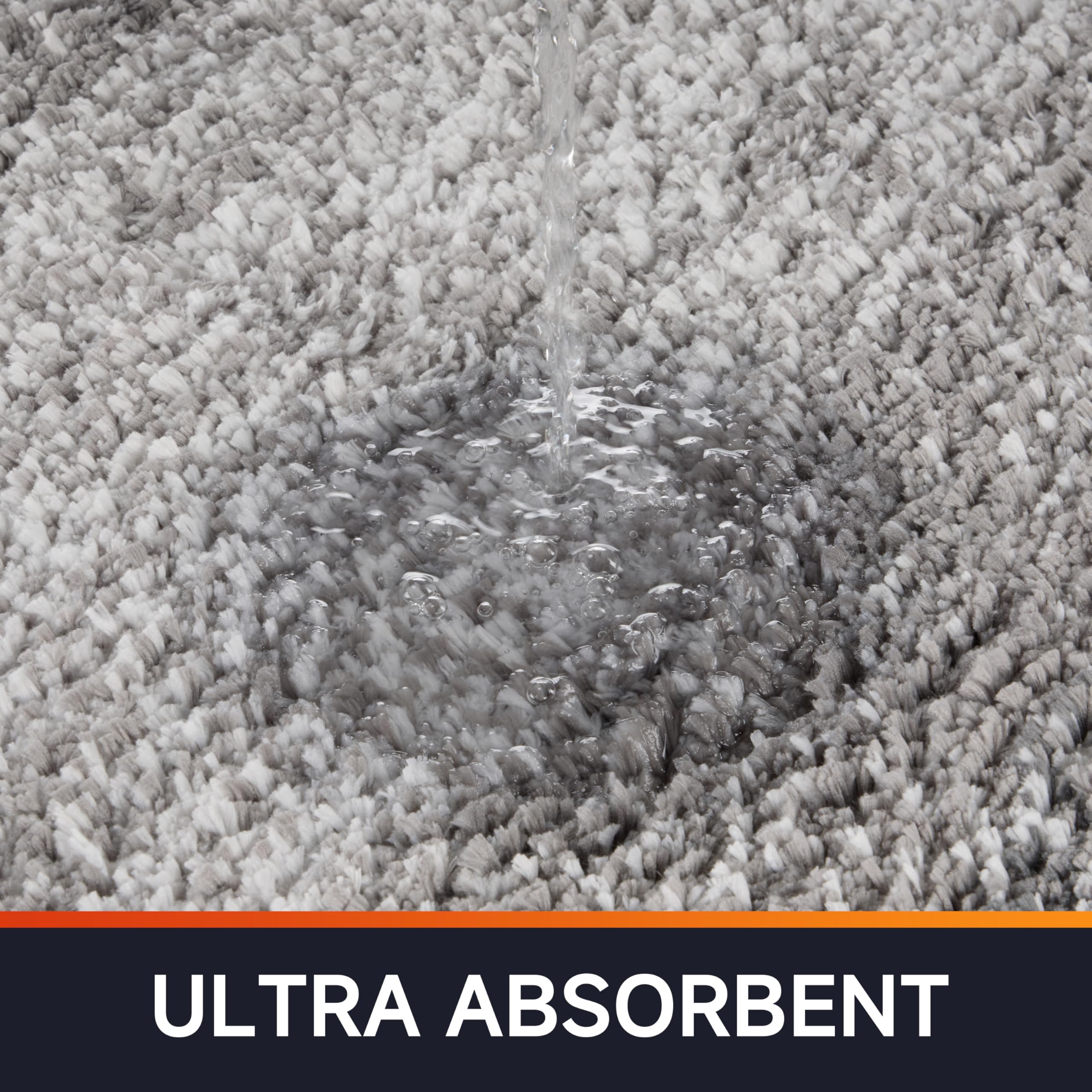 24x16 grey bath mat with plush pile