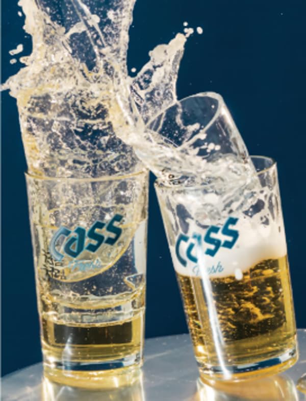 Korean beer glass 255ml Cass Fresh set