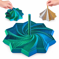 25Rings Large 3D Expanded Sensory Fidget Star with Handle front view