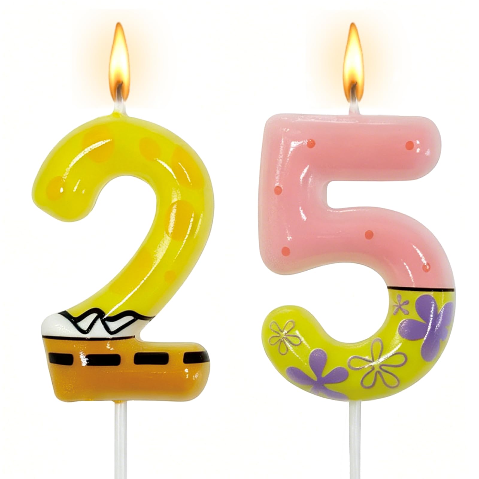 25th birthday candle ocean theme cartoon number 25