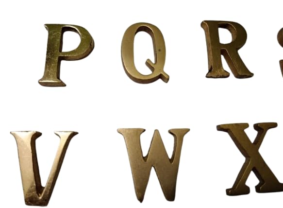 Brass letters pack A to Z with self adhesive backing