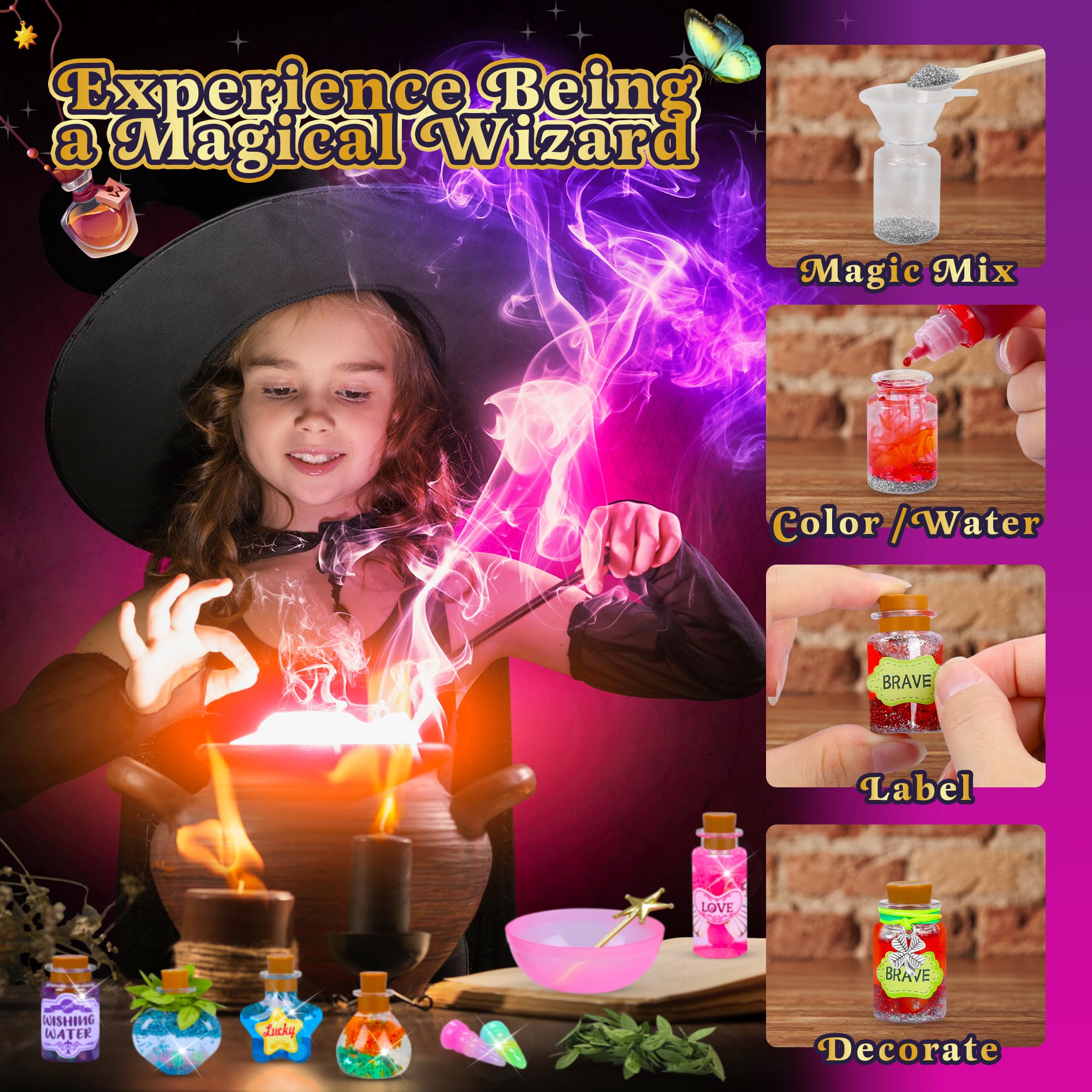 26 potion bottles included in kit