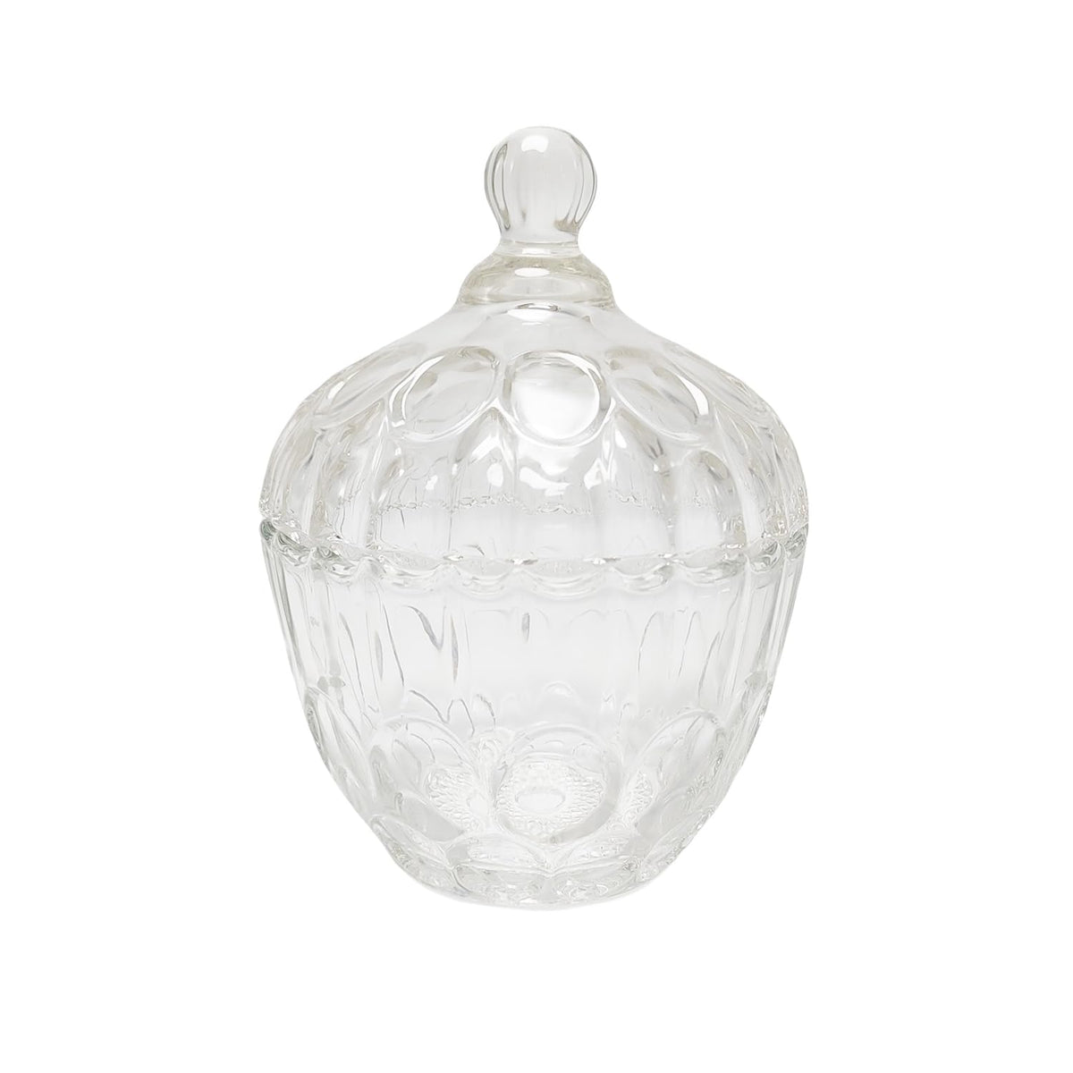 260ml crystal glass sugar bowl with lid