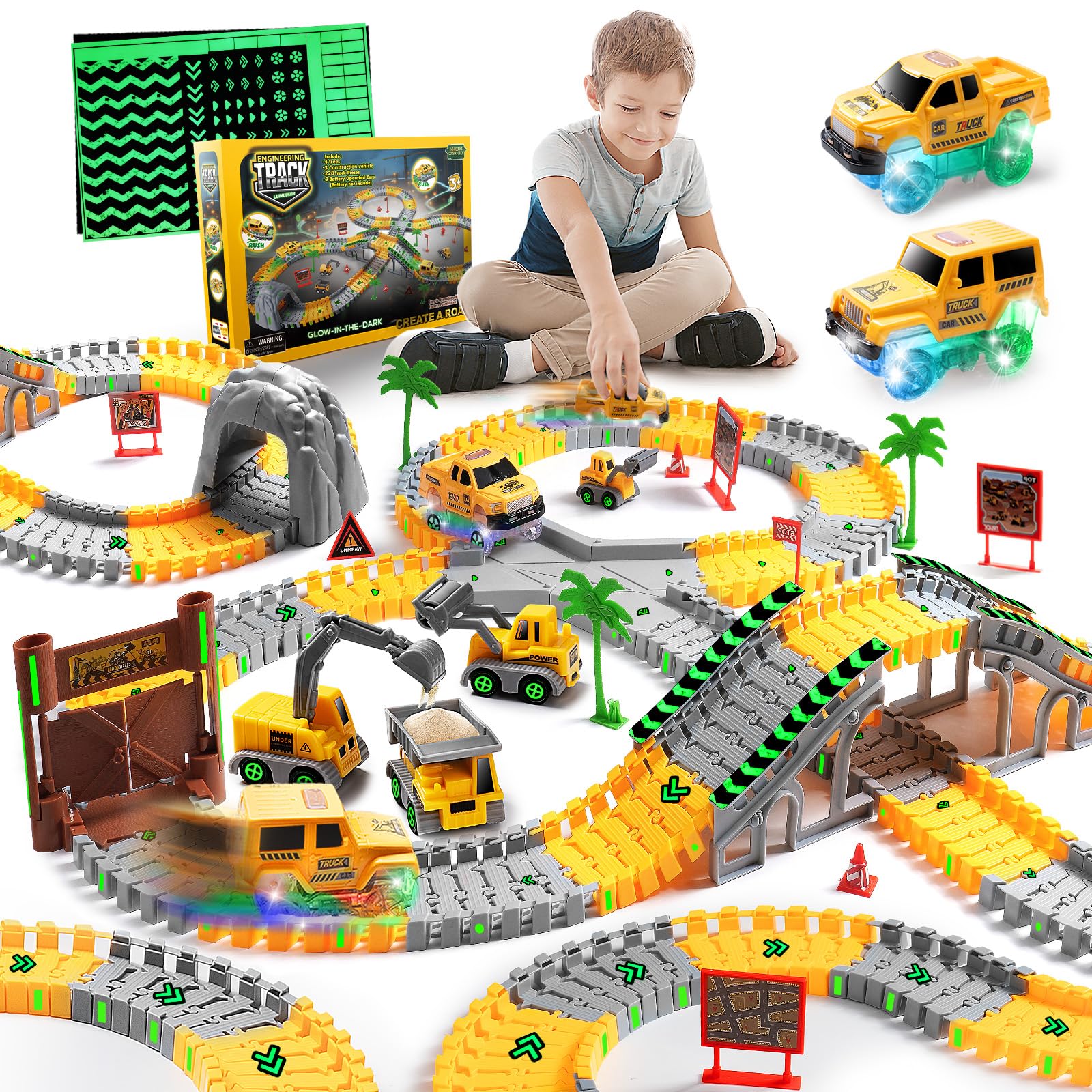 264 pcs construction race tracks product image set
