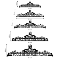 27x7 inch black metal wall decor dimensions