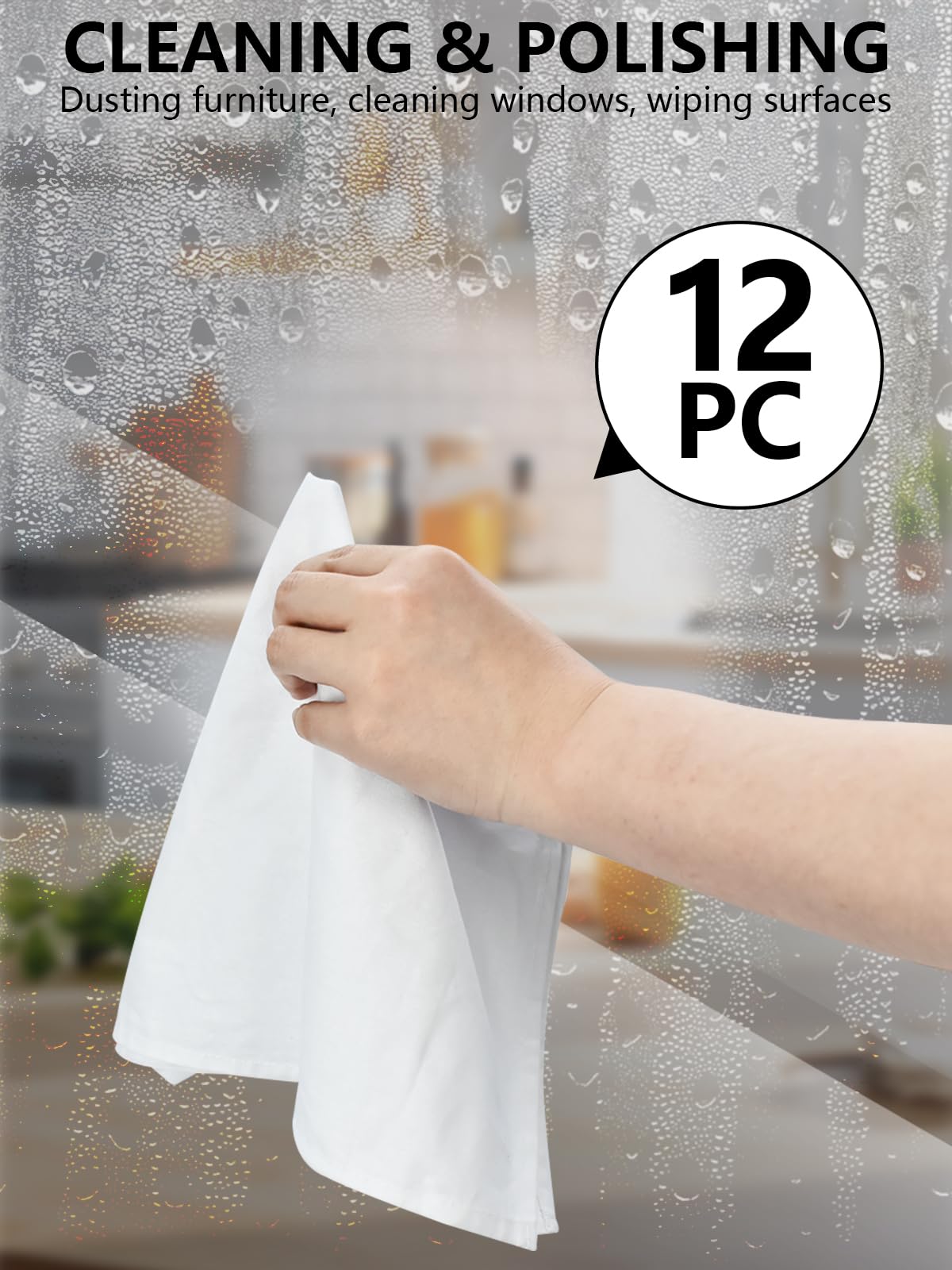 Flour sack towels 28x28 for drying dishes and polishing