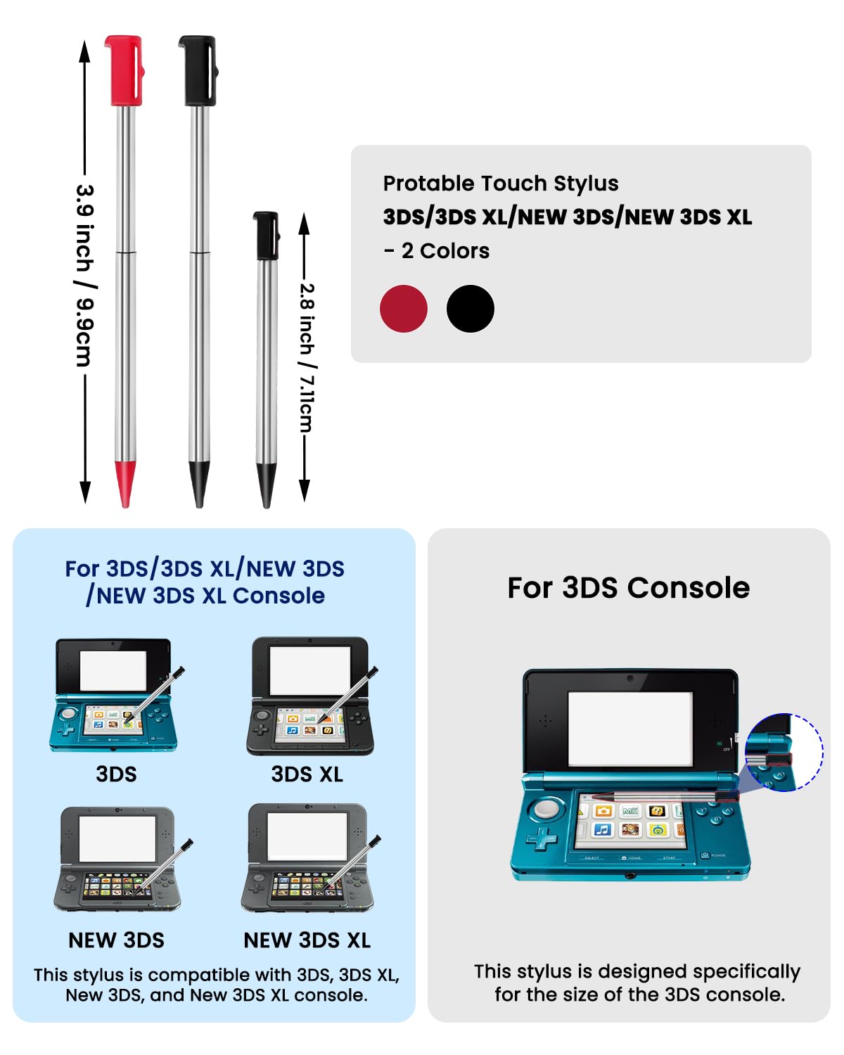 2DS XL charger compatible with Nintendo devices