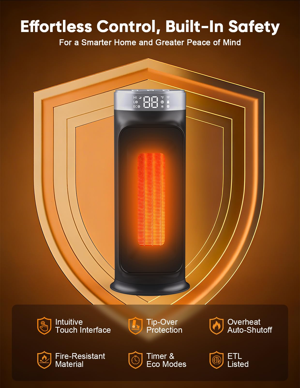 2in1 space heater suitable for home office