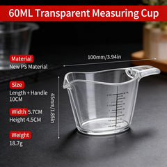 2oz 60ml mini measuring cup set for kitchen