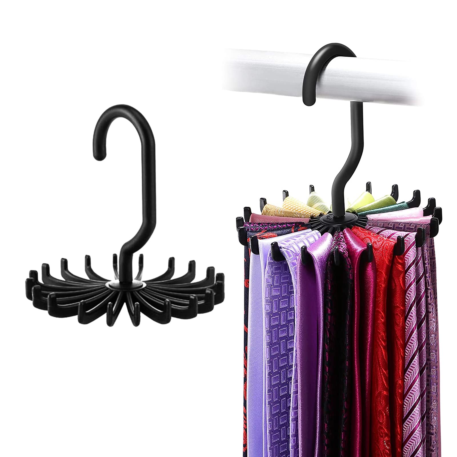 2pack circular tie hanger product packaging and display