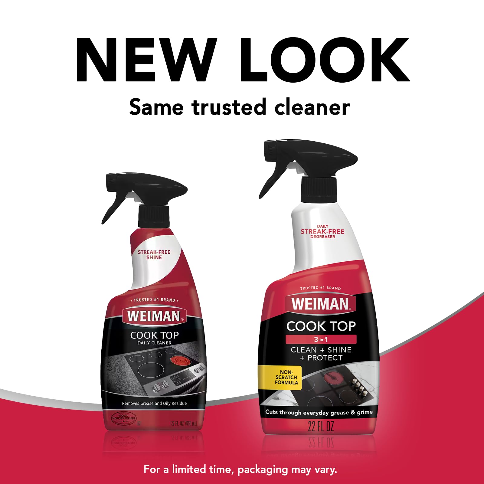 Induction compatible cooktop cleaner for glass surfaces