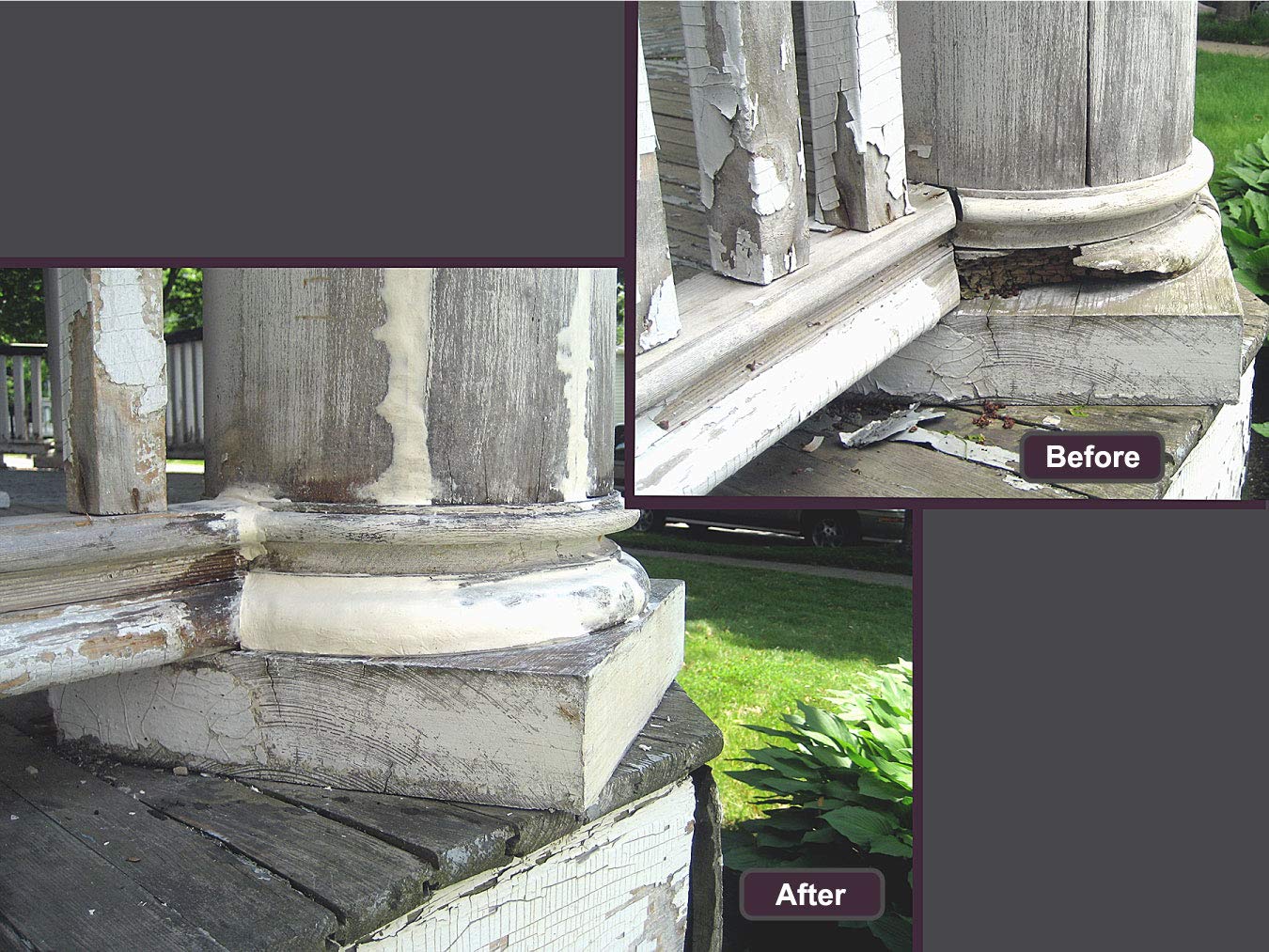 Paintable epoxy filler for wood finishing