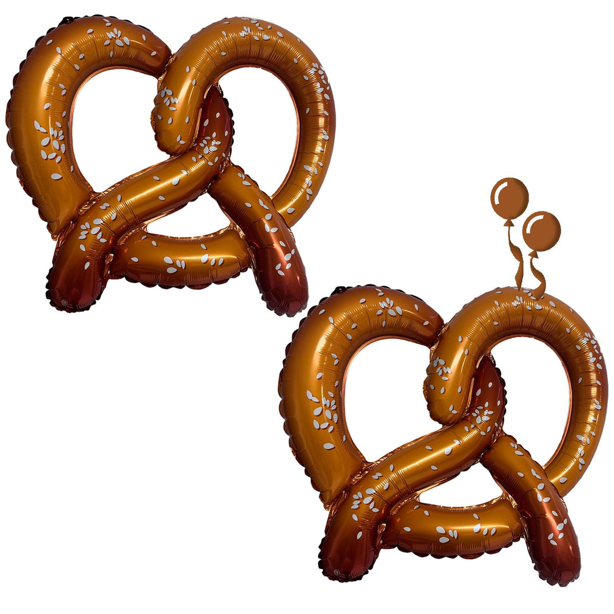 2-piece jumbo pretzel bites foil balloon 54.6 x 65.07 cm