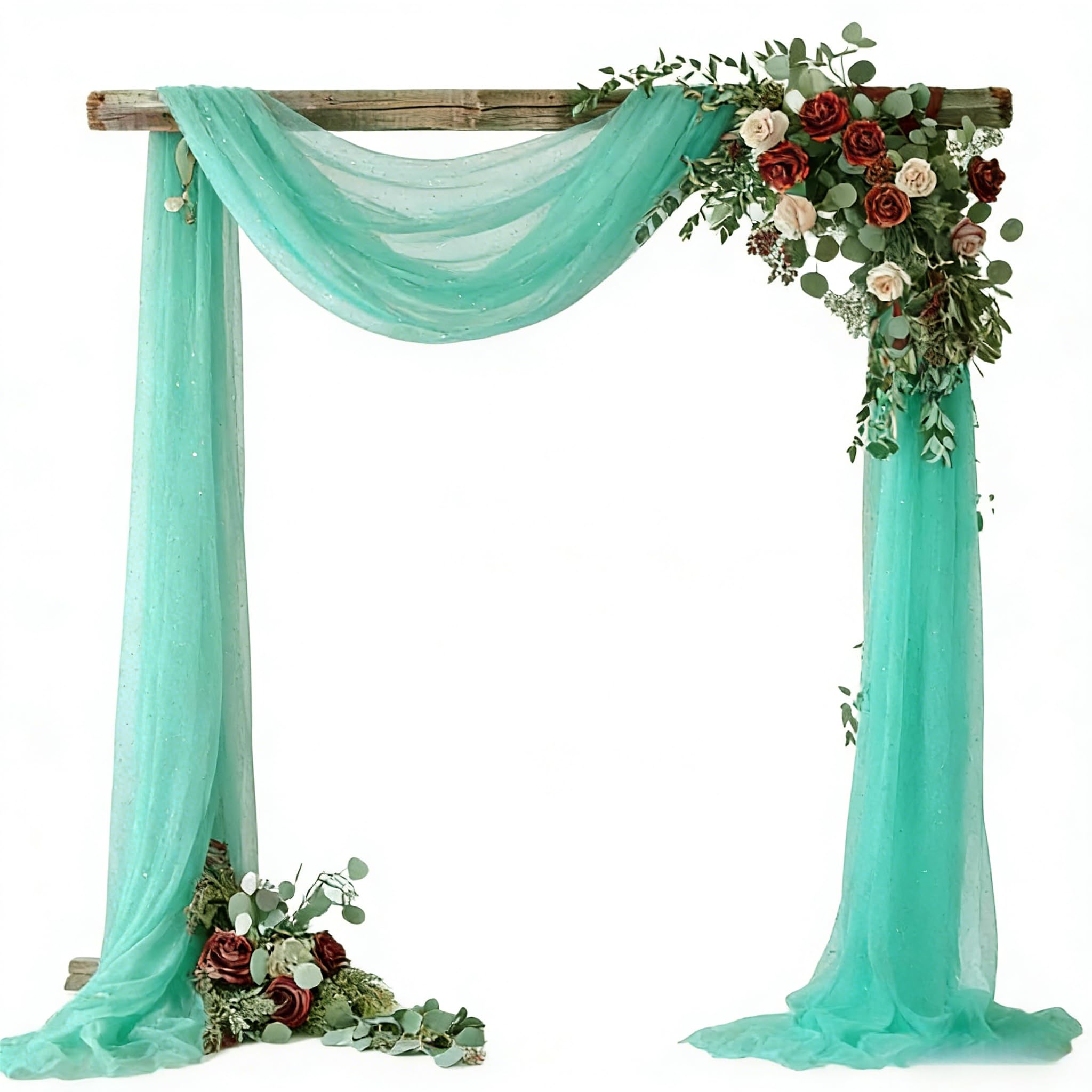 2pcs table runner Tiffany Blue glitter