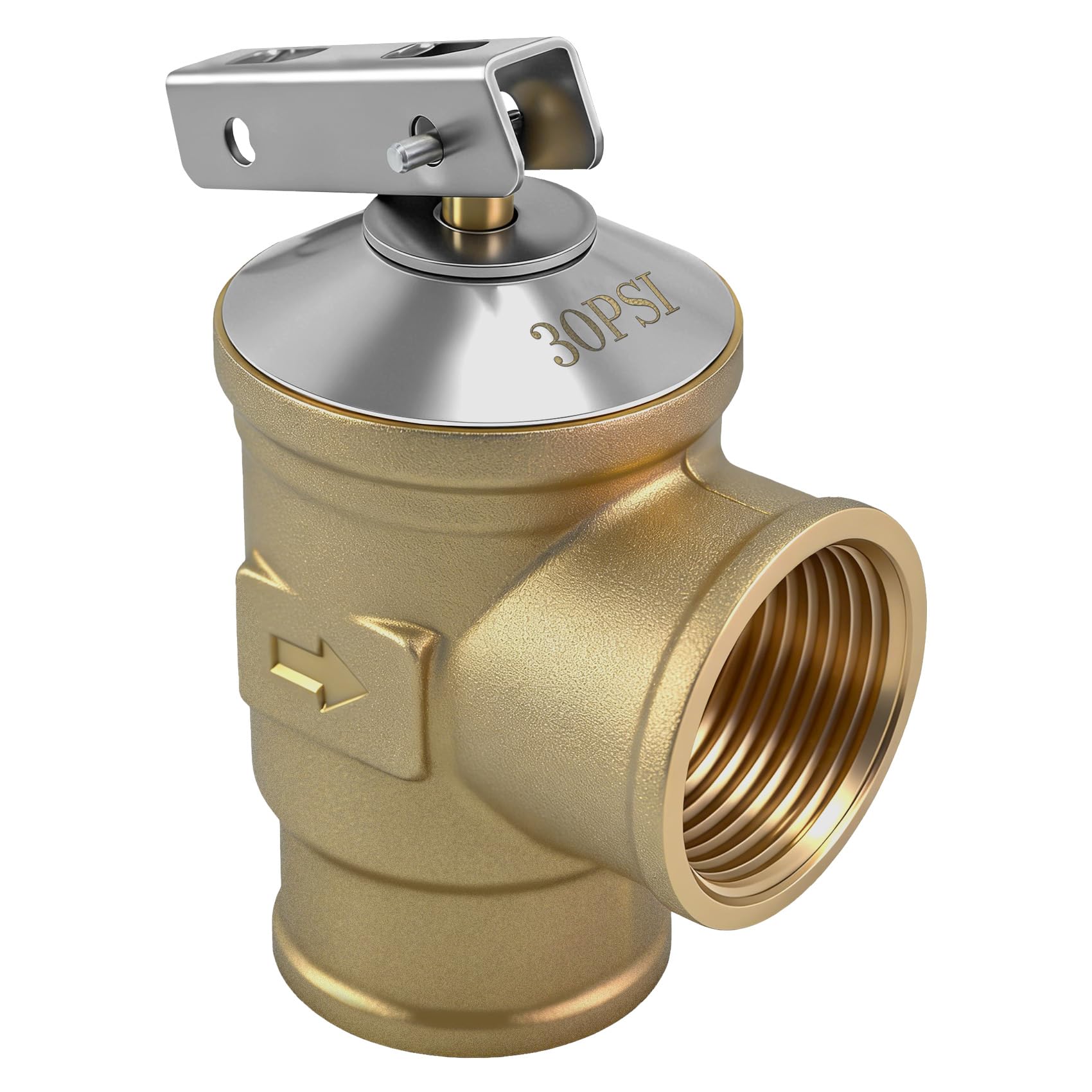 3/4 FNPT pressure relief valve with lead-free brass