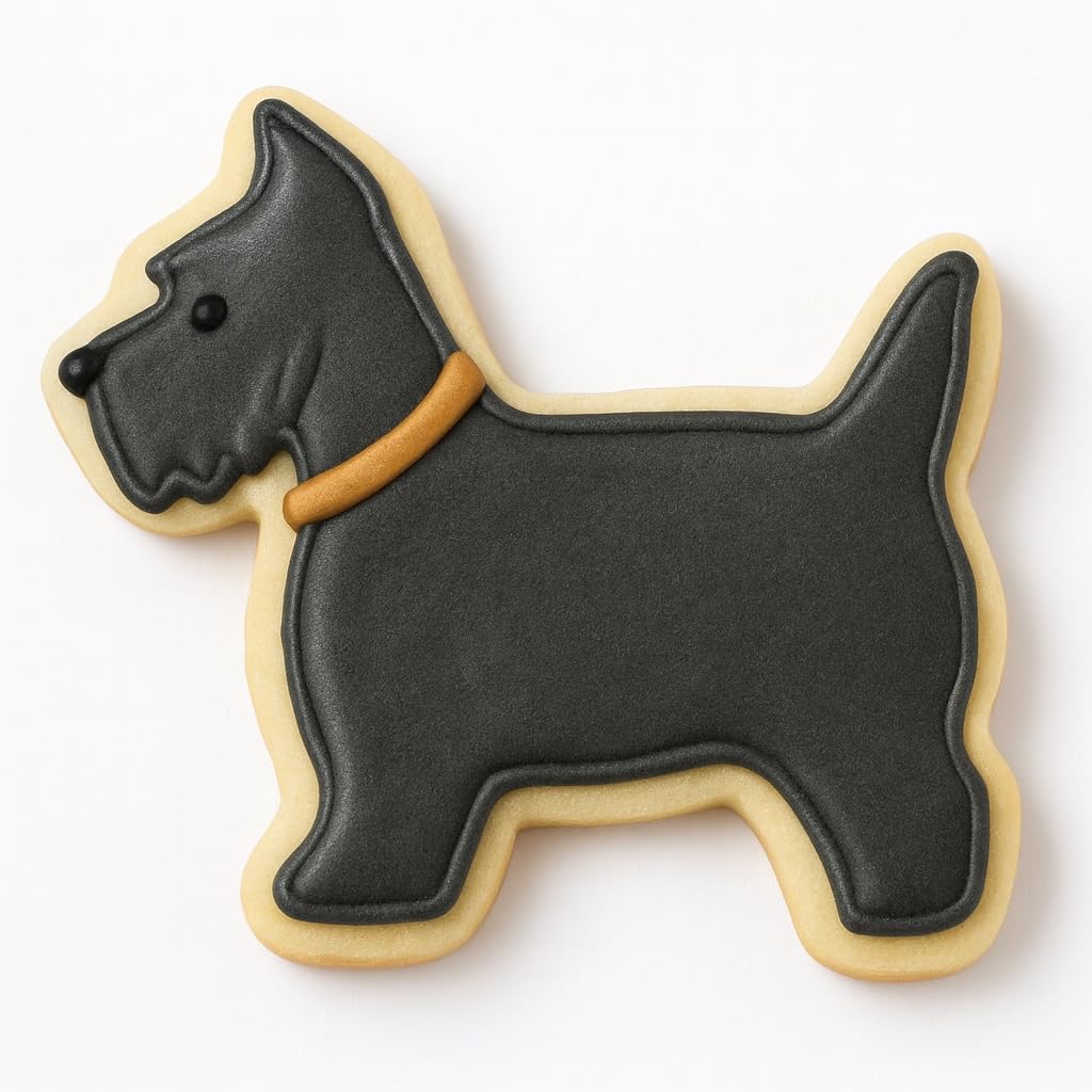 Scottie dog shaped cookie cutter suitable for baking and crafts