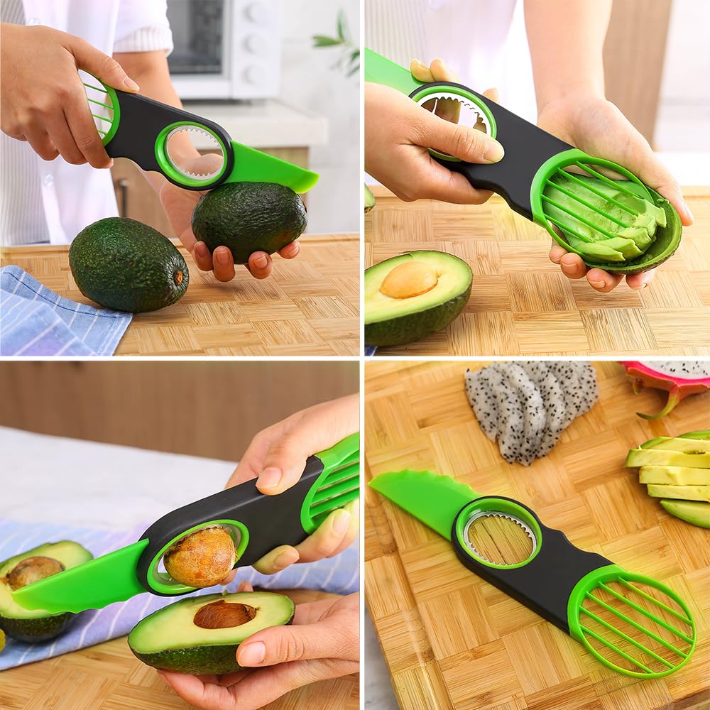 Durable stainless steel avocado slicer for salads and sandwiches image