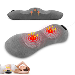 3-in-1 electric lumbar support pillow with memory foam core