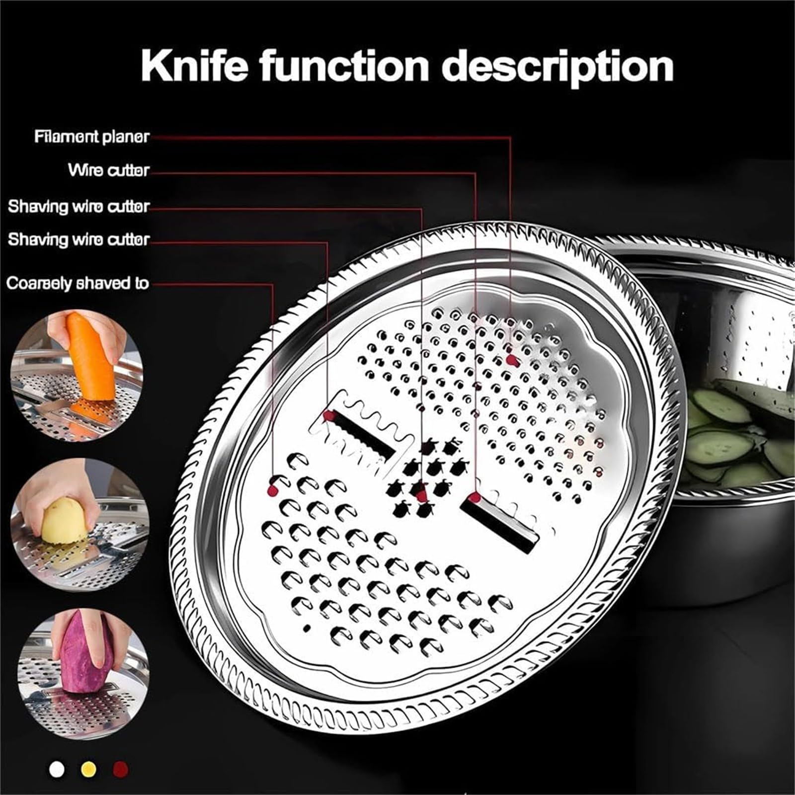 3-in-1 graters cheese grater component