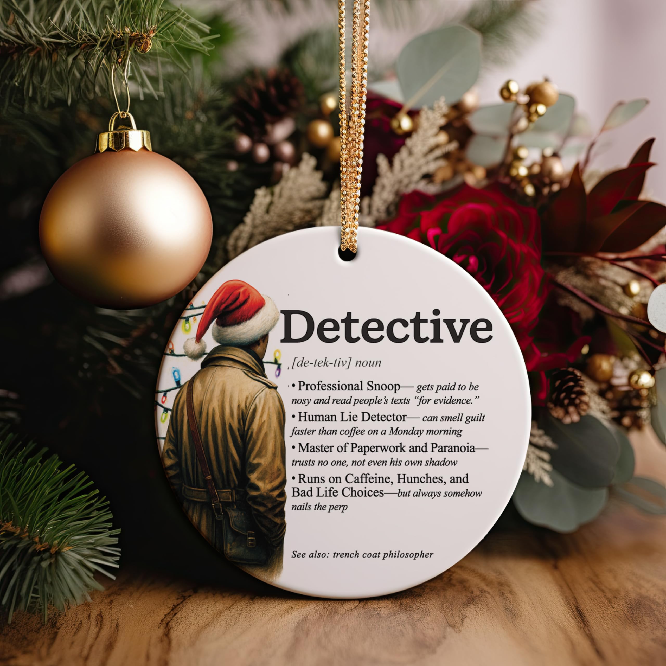 3 inch ceramic ornament with UV printed design