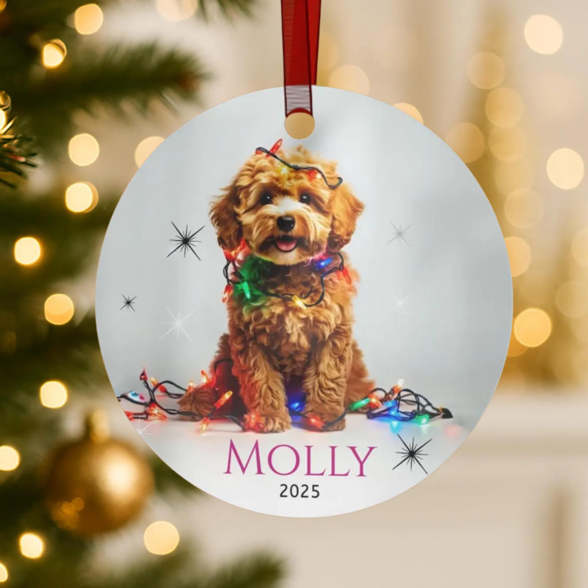 3-inch Cavapoo ornament in premium ceramic