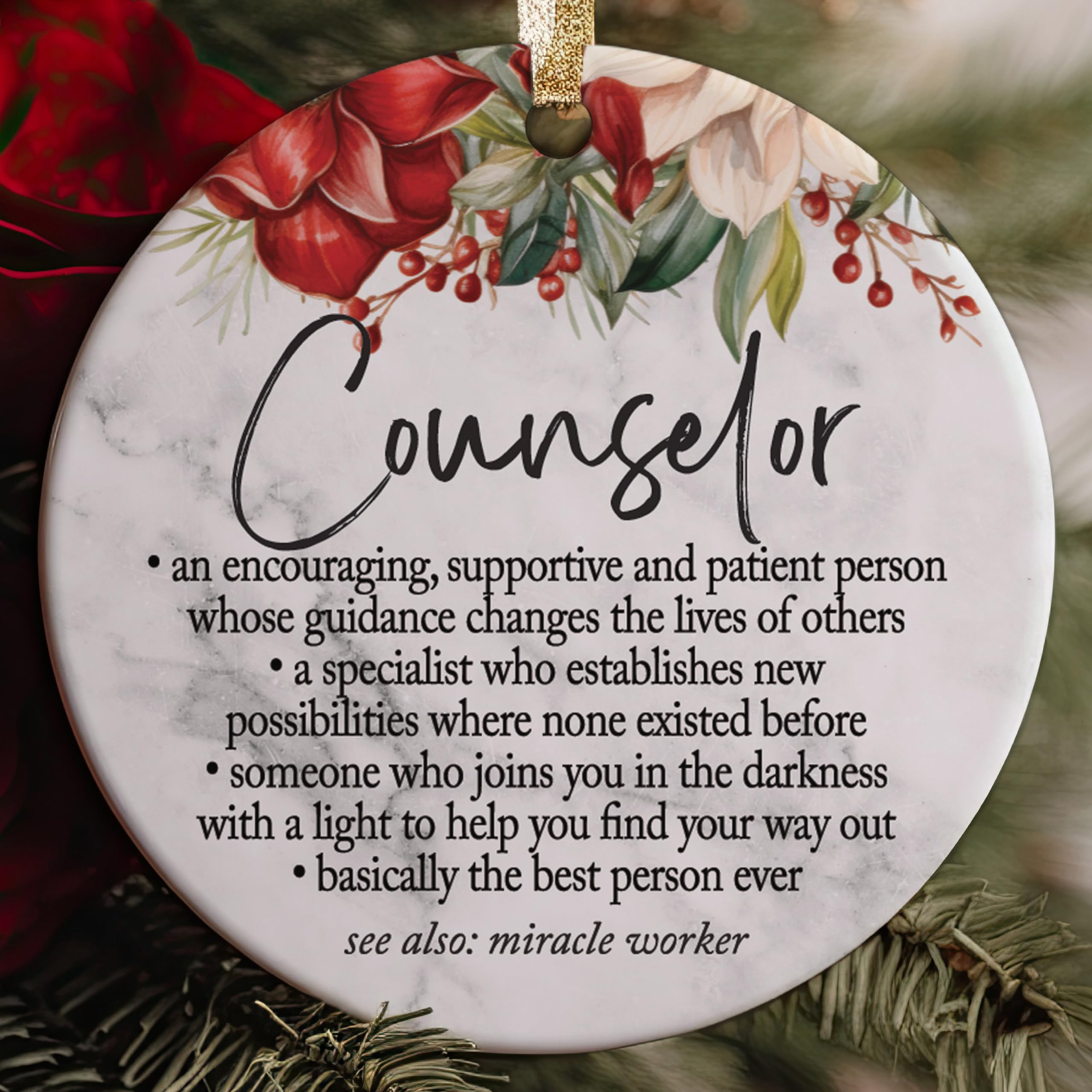 3-inch ceramic ornament UV print detail