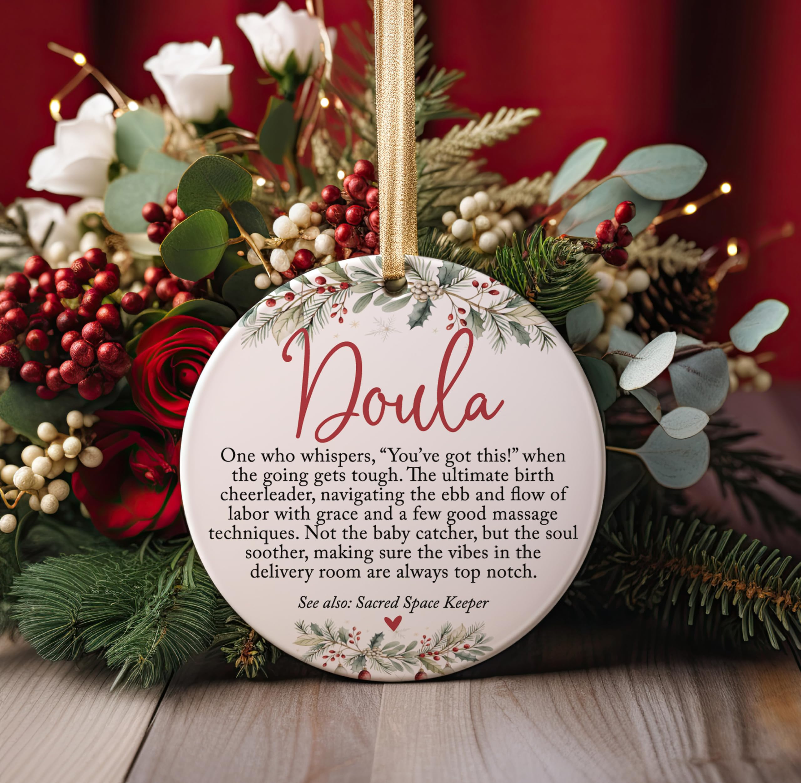 Back of ornament can be personalized with a permanent marker