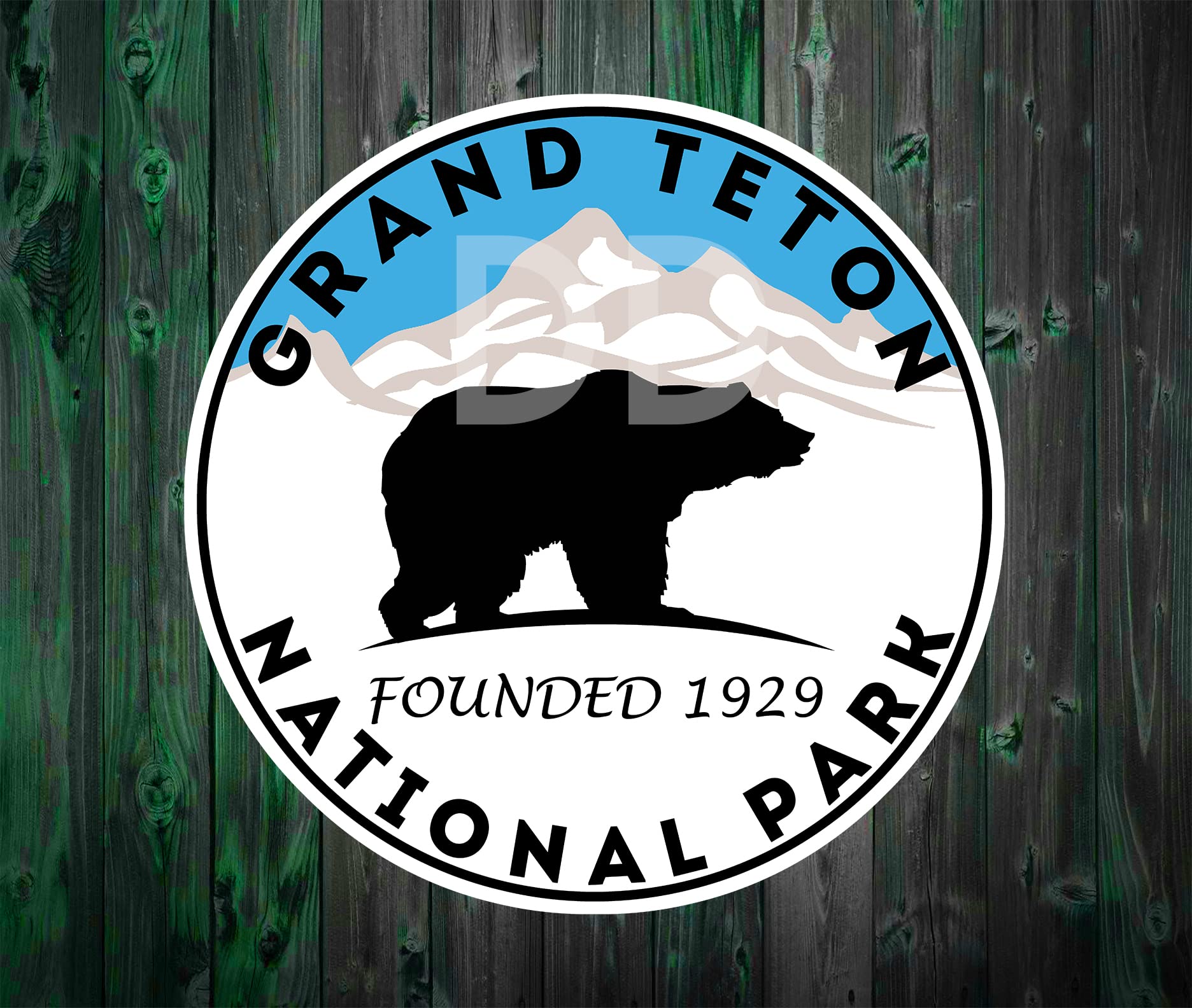 3 inch vinyl sticker Wyoming Bear design made in USA