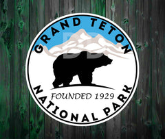 3 inch vinyl sticker Wyoming Bear design made in USA