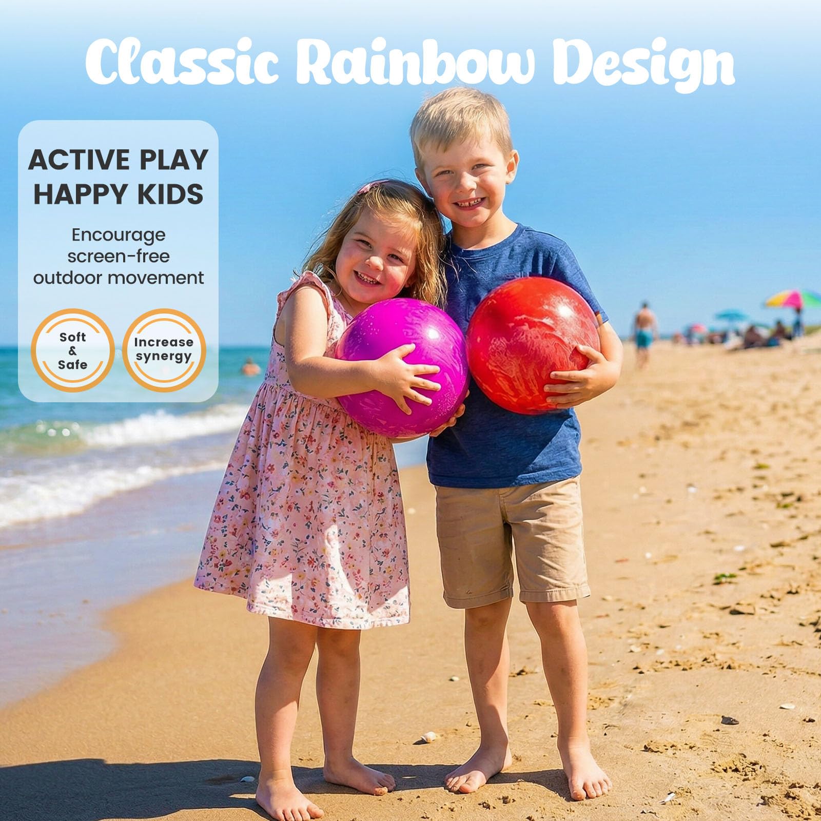 Marble swirl design playground ball set by 3 otters