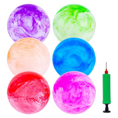 3 otters 8.5 inch playground ball 6 pack marble swirl purple blue orange