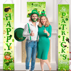 Green Clover banner yard sign long portico banners 180x30 cm