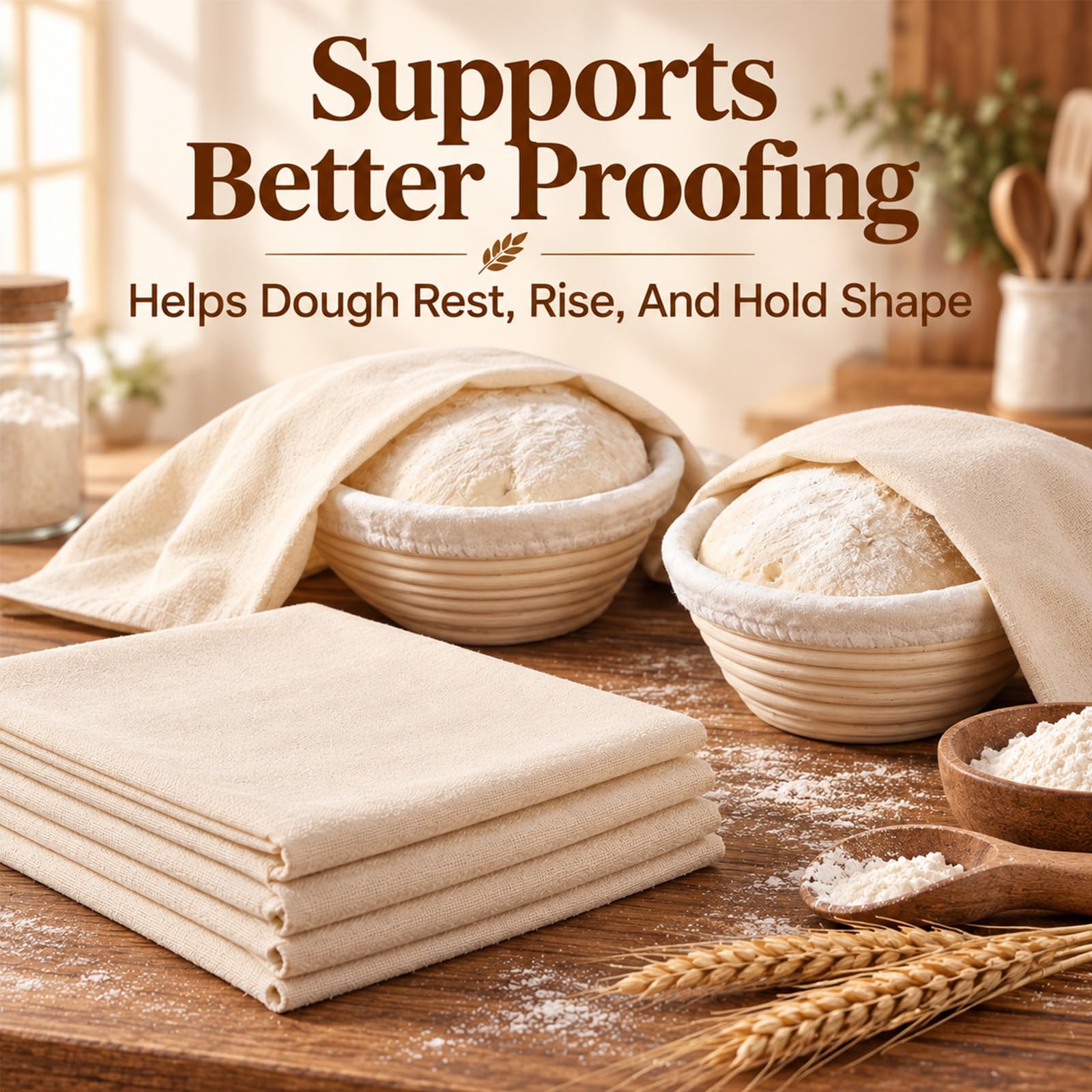 kitchen towels for pastry cover and baking cleanup