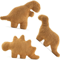 Three packs of Dino Nugget Pillow Plush product packaging