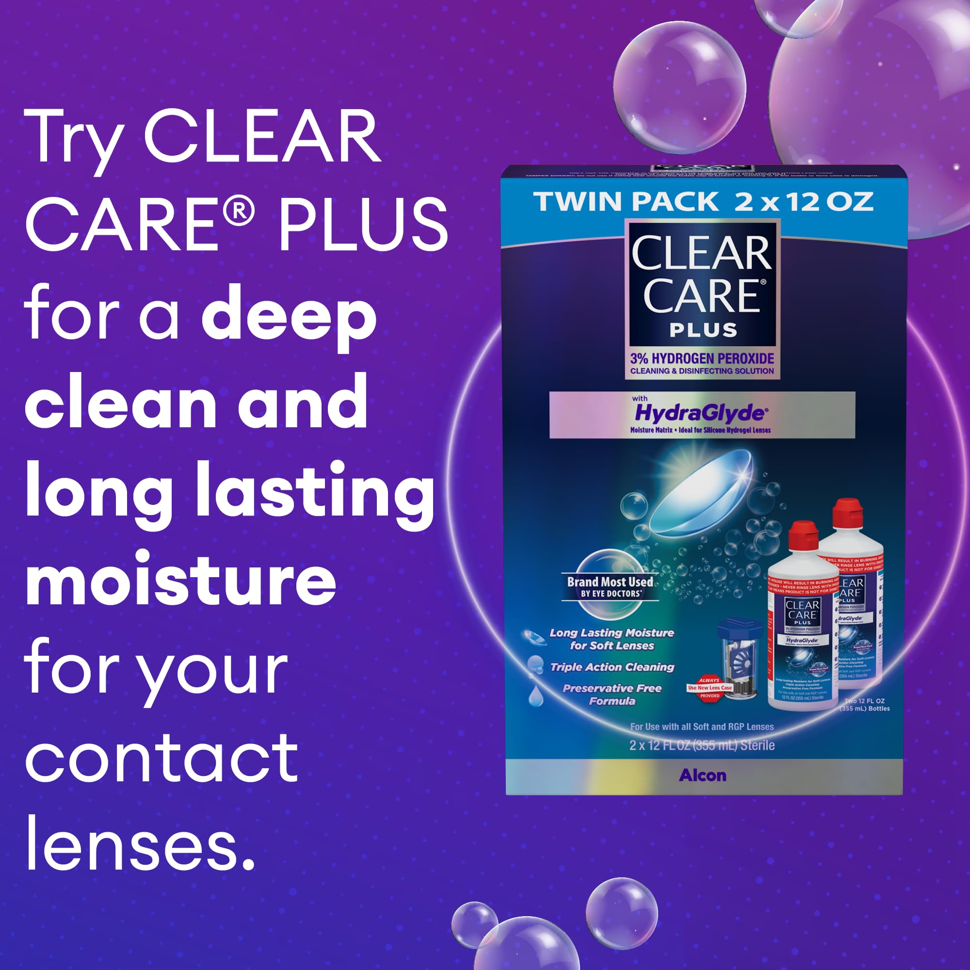 Preservative-free contact lens solution label